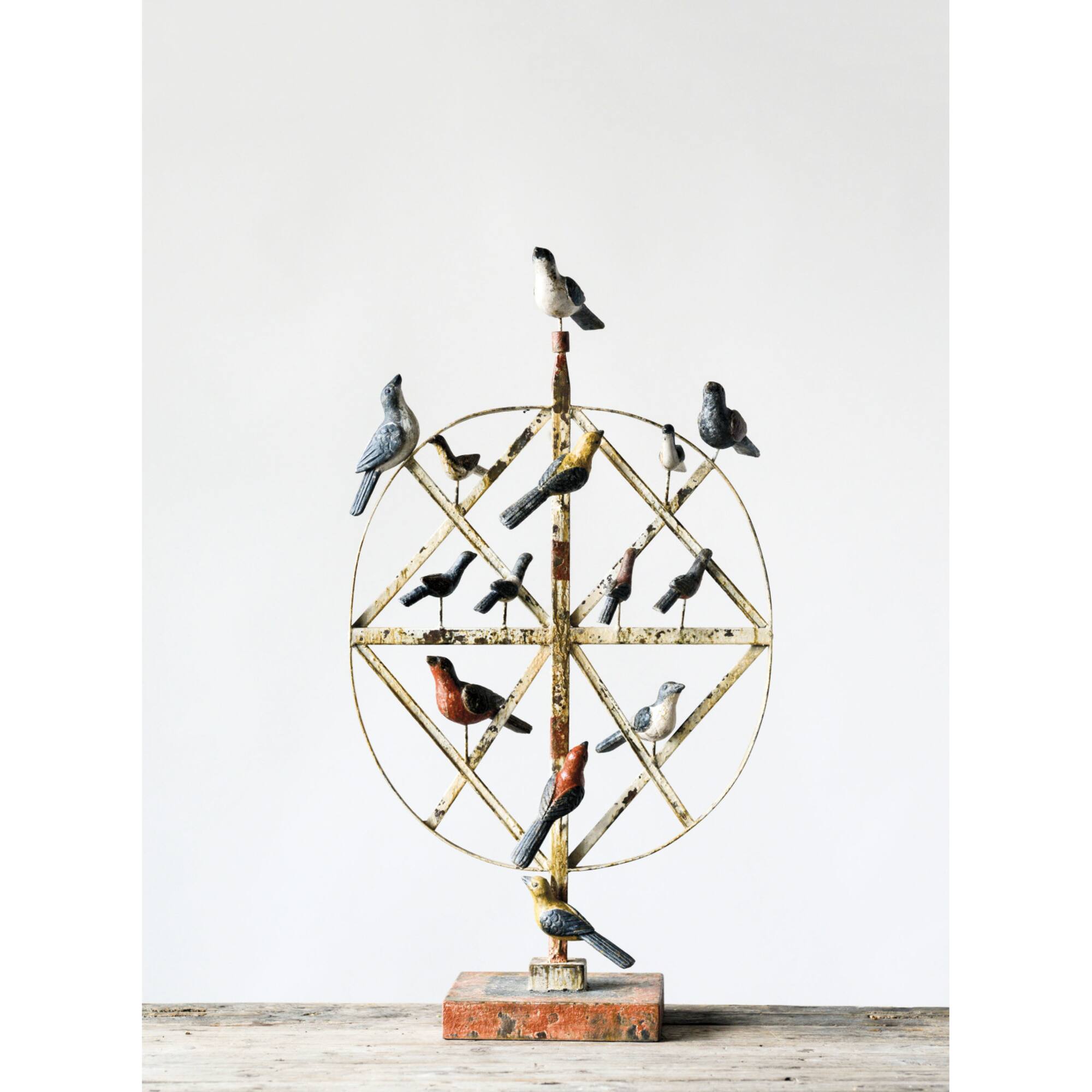 Hello Honey® Metal & Magnesia Bird Décor